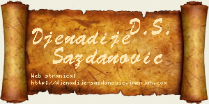 Đenadije Sazdanović vizit kartica